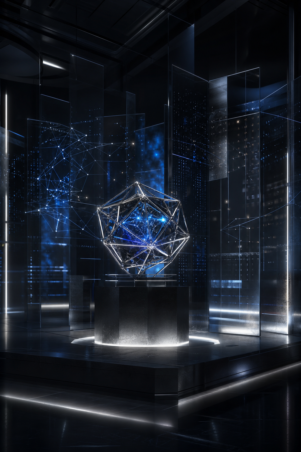 Futuristic venture studio command center